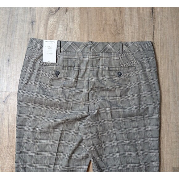 NWT Liz Claiborne Size 14 Emma Ankle Pants Stretch Plaid Classic Dress Career - Picture 4 of 11
